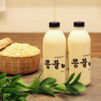 콩국수 백태콩물 1000mL 2EA (맷돌로 직접 갈아만든 순수하고 진한 순진콩물) 콩국