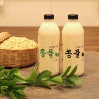 콩국수 백태콩물+우뭇콩물1000mL 2EA맷돌로 직접 갈아만든 순수하고 진한 순진콩물 콩국