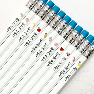 네임코코 주문제작 네임연필 2B 과일 11개입