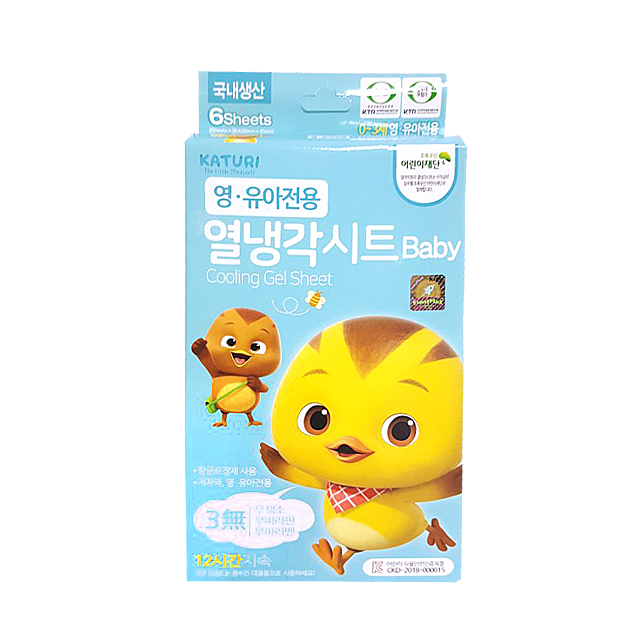 엄마까투리 열냉각시트(영유아전용) 6매 x 1개 /열패치 쿨패치 쿨링