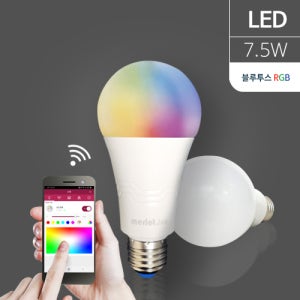 스마트 전구 RGB LED 7.5W 플리커프리 블루투스