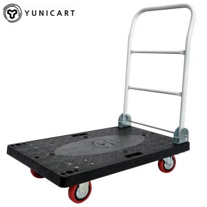 유니산업 접이식 대차 쇼핑 핸드 카트 시장 마트 손수레 장바구니 캐리어 검정 소형 일반바퀴