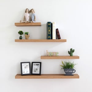 무지주 벽선반 40T 오크