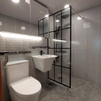 욕실탑 욕실리모델링 화장실리모델링 줄무늬타일 시공세트12