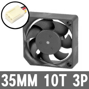 35MM 3P 무소음 시스템 케이스 PC 쿨러 고성능 냉각팬