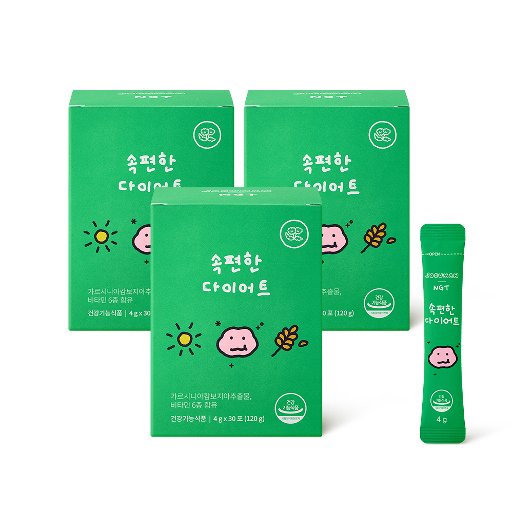 NGT 네츄럴굿띵스 속편한 효소 다이어트 항산화 <b>가르시니아 캄보지아</b> 30포, 3개