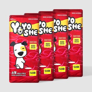 [4개세트] 요요쉬 애견패드 소형 50매