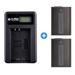 무료 NP-FW50 LCD 호환 충전기+배터리 2개 NEX-C3 3N