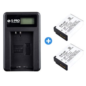 무료 LP-E17 LCD 호환 충전기+배터리 2개 EOS M5 M3