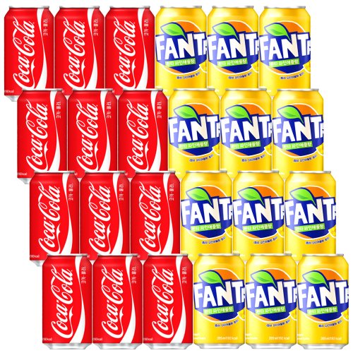 코카콜라 업소용 355ml 12입+환타 파인 355ml 12입