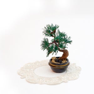 소나무 분재 (화분 랜덤 발송) 미니어처 나무 모형