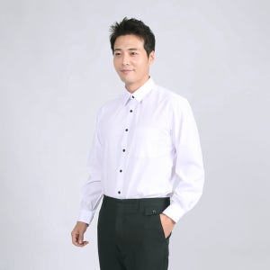 앞치마와가운 면 T/C 기본 남자셔츠 캐주얼 오픈카라 긴팔 반팔 단체복 유니폼