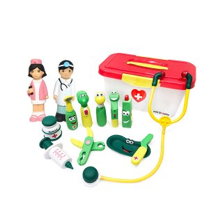 소프트 그린 병원 놀이 13종 아기 유아 어린이 수술 역할 소품 장난감 어린이집 교구