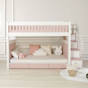 수앤홈 엘리 원목 분리형 수납 계단 2층침대 슈퍼싱글 프레임