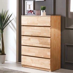 5단 4단 서랍장 속깊은 러버 원목 광폭 800 (깊이500) 팀버스리빙