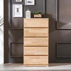 5단 서랍장 원목 러버 600 (원색) 팀버스리빙