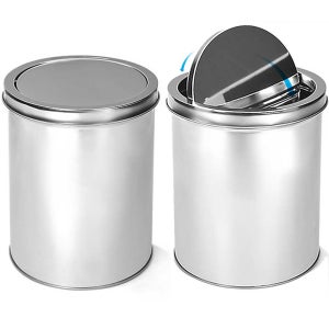 해피플러스 다용도 휴지통 스텐 쓰레기통 스윙형 20리터