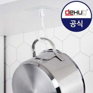 디허브 밀착패드 다용도 후크 1p 걸이 벽걸이 옷걸이 접착식 행거 접착식 부착 투명 훅