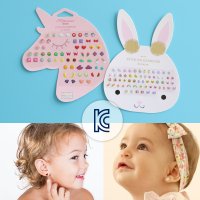KC(30쌍세트) 아동 어린이 유아 키즈 붙이는 귀걸이 스티커 여자 어린이집 유치원 선물