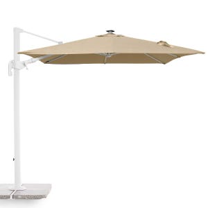 라움라이팅 홀딩사각 3000 선브렐라 대형파라솔 LED 정원테라스 야외카페 폴딩 파라솔