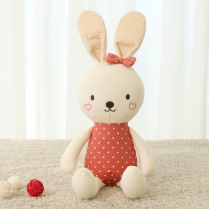 베베라온 오가닉 토끼 애착인형 레드