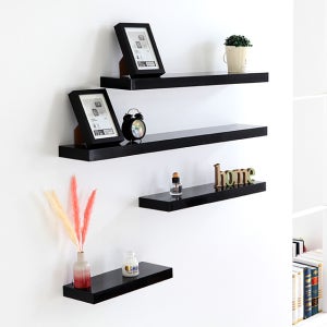 무지주 벽선반 40T 블랙