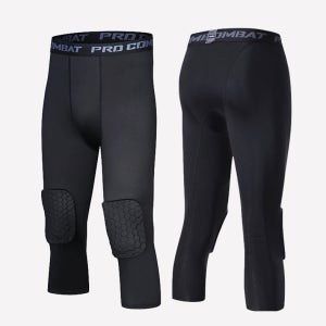 BC 무릎 패드 7부 컴프레션 언더레이어 레깅스 트레이닝 피트니스 야구 농구 테니스