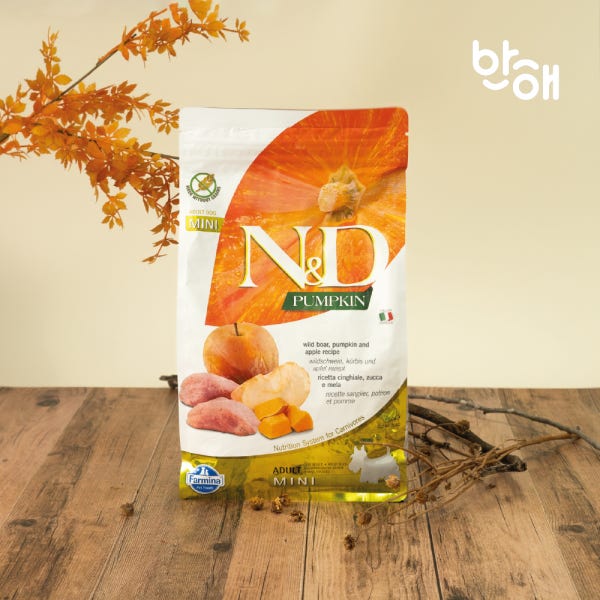 반해 l 파미나 N&D 펌프킨 독 멧돼지&사과 미니 바이트 2.5kg