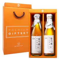 50년전통 대현상회 저온압착 국산 참기름 들기름 선물세트 350ml x 2병 / 방앗간