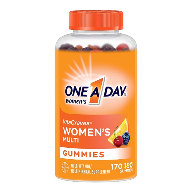 One A Day 원어데이 비타크레이브 여성용 멀티비타민 구미 170정 <b>Womens</b> <b>VitaCraves</b> Multivitamin Gummies