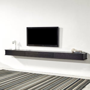 선반여왕 벽걸이티비선반 블랙 2200mm