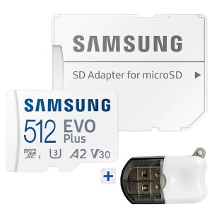 삼성 마이크로 SD카드 EVO PLUS 512 GB 핸드폰 갤럭시탭 S9 외장 메모리카드
