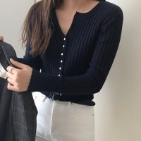 (당일발송) 골지버튼 가디건 button cardigan