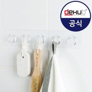 디허브 밀착패드 미니후크 5 O 접착 투명 다용도후크 매직후크 무타공 모자 벽 걸이 도어