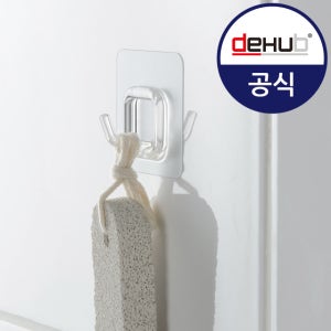 디허브 밀착패드 미니 후크 R 투명 접착식 다용도 매직 벽걸이 고리 행거 무타공 부착식