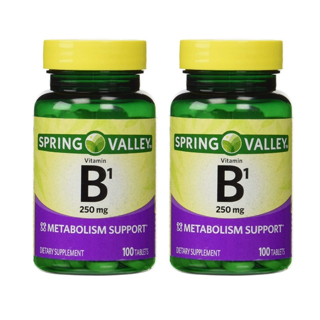 Spring Valley <b>스프링밸리 비타민 B1</b> 250mg 100정 2팩