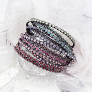 크리스탈헤어밴드 얇은헤어밴드 송하윤 머리띠