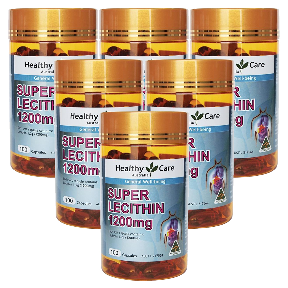 헬씨 케어 수퍼 레시틴 1200mg 100 캡슐 X 6개