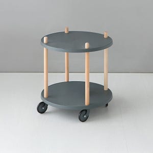 GRUET 트롤리 원형 2단 다크그레이 7345.8954