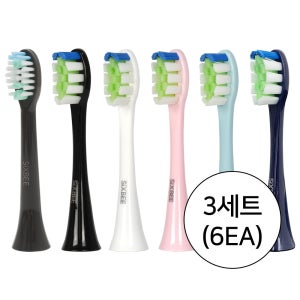 식스비 음파전동칫솔 전용 칫솔모 3세트(6EA)