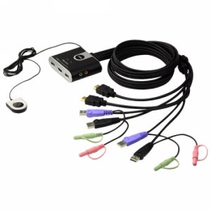 ATEN CS692 HDMI 2포트 KVM 스위치 핫키 선택기 본체2대 키보드 마우스 PC 모니터공유기