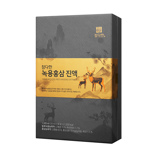 참다한 녹용 홍삼 진액 러시아산 발효 분골 선물세트 30포