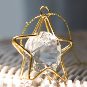 크리스마스 별 트리 장식 철재 크리스탈 4cm (5개입) 꾸미기 소품 용품 오너먼트 스타 데코 이벤트 파티