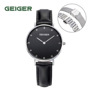 본사직영/정품 가이거 여성 가죽시계 GE8018WBBK_L +메탈/메쉬밴드