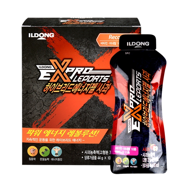 일동 하이브리드 런닝 <b>에너지</b>젤 파워젤 사과맛 10포 1박스