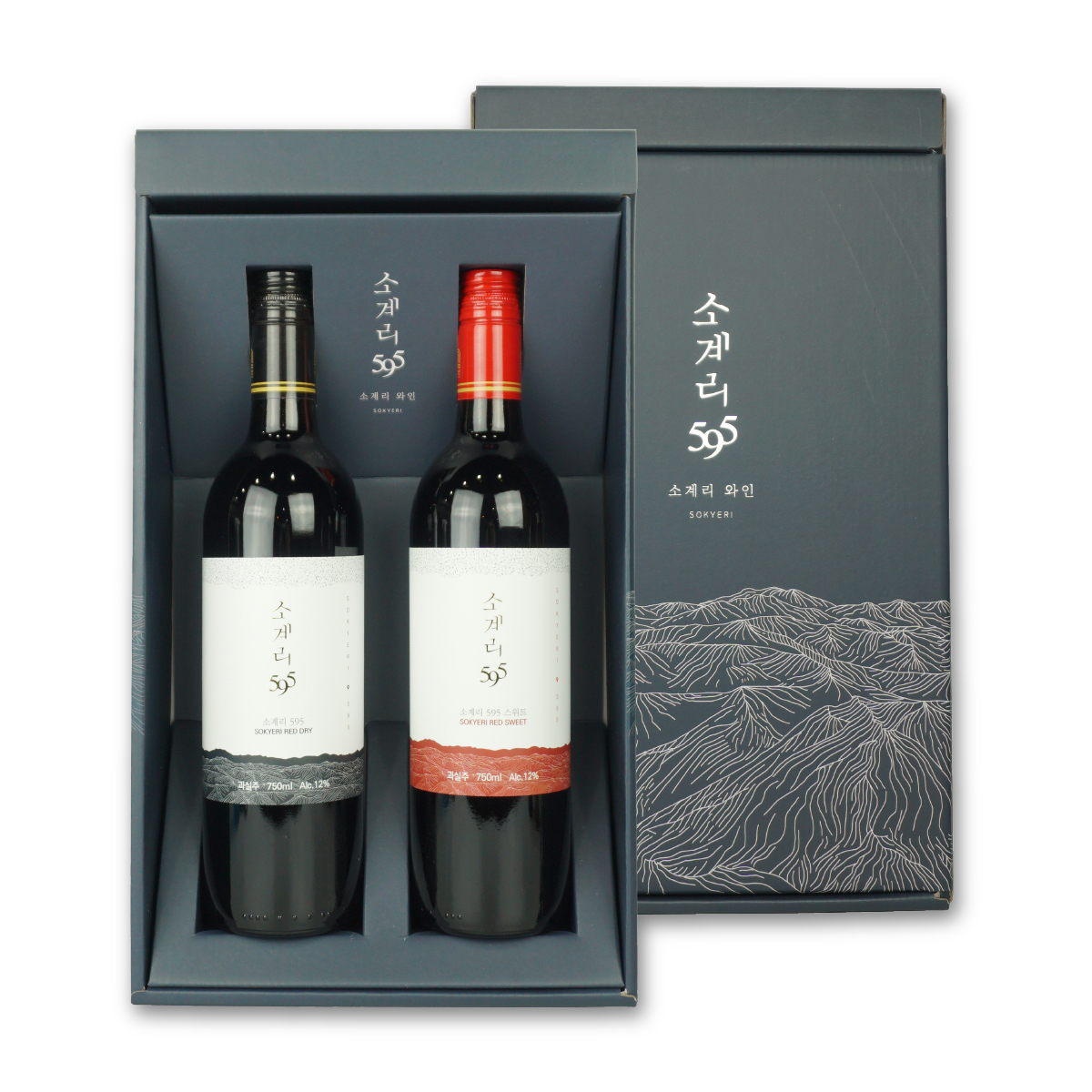 소계리595세트 12% 750ml 생일 명절 기념일 여행에 어울리는 한국 와인 선물