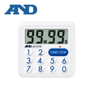 AND 방적 100분 디지털 타이머 AD-5708 소리/빛 알람 자석내장