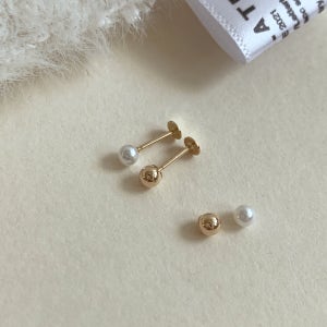 14k 골드 볼 라블렛 피어싱
