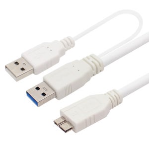 USB 3.0 마이크로B Y형 외장하드 보조전원 케이블 0.5m MBF-UM305Y