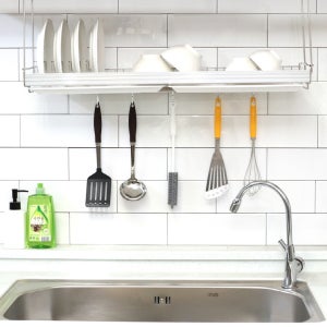 싱크대 부착식 식기건조대 물받침 씽크선반 800